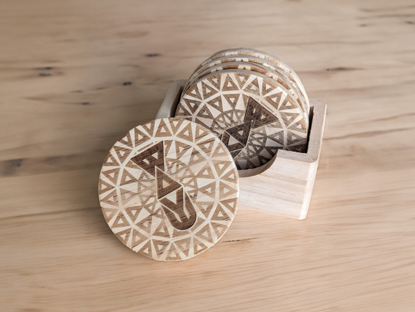 WAYU Triangle Mandala Coaster Set