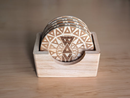 WAYU Triangle Mandala Coaster Set